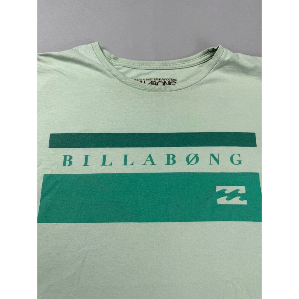 Billabong Mens tShirt Green Size Large Summer Casual Beachwear